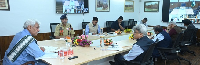 'LG Manoj Sinha reviews progress of ongoing Nasha Mukt Jammu Kashmir Abhiyan '